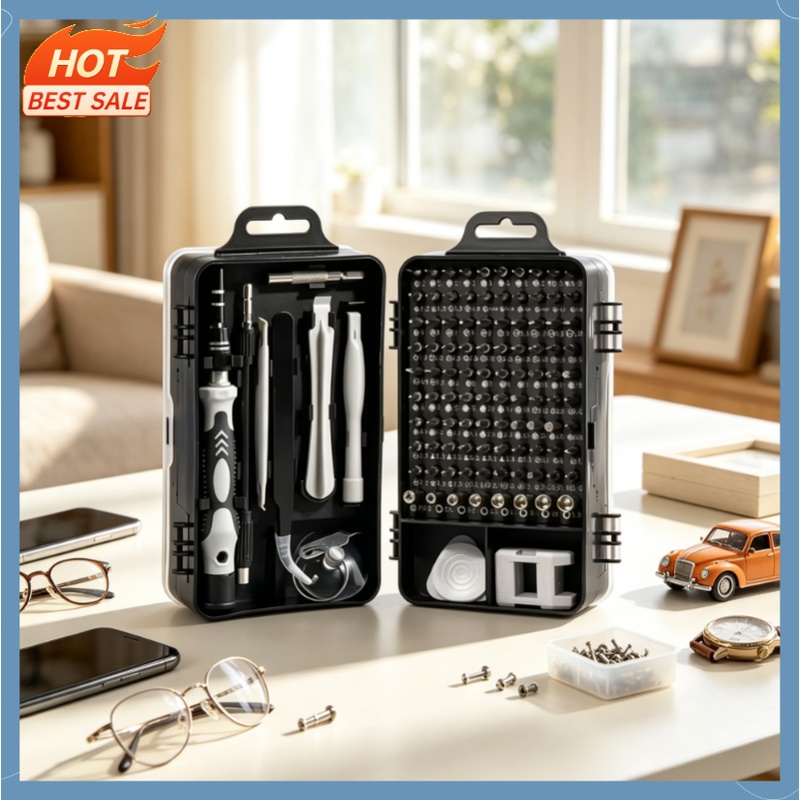 Watchmaker Screwdriver - 115-in-1 Professionelles Präzisions-Schraubendreher-Set mit Magnetischen Torx-