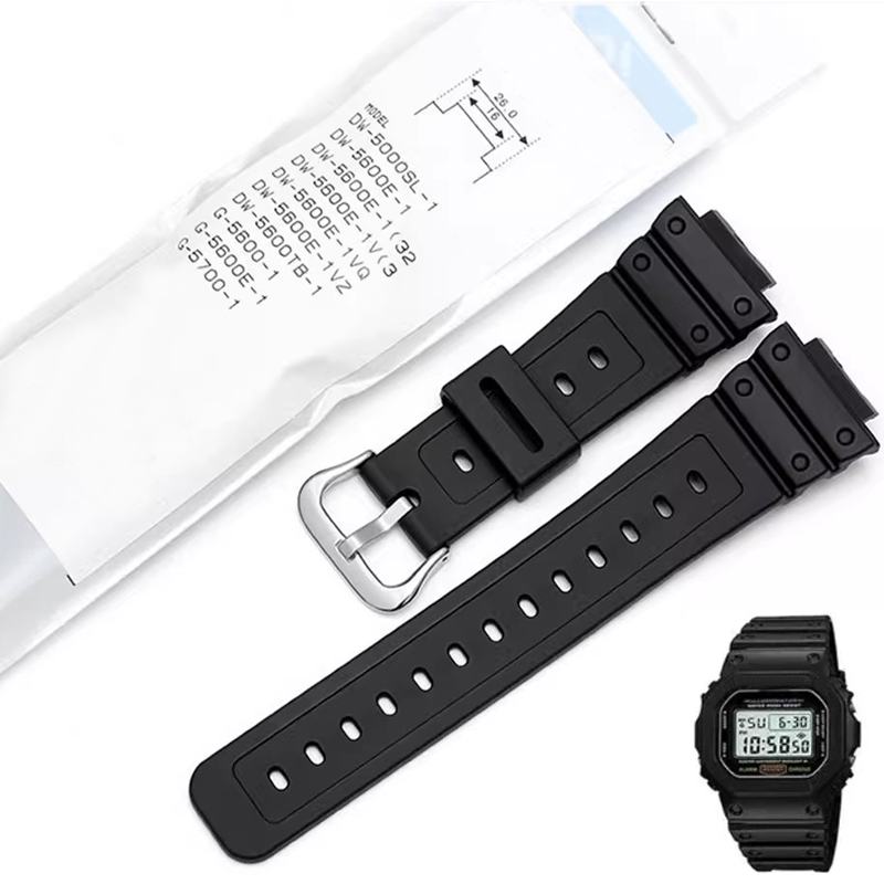 Casio Watches Smartwatch - Kleines quadratisches Silikonarmband aus Kunstharz für