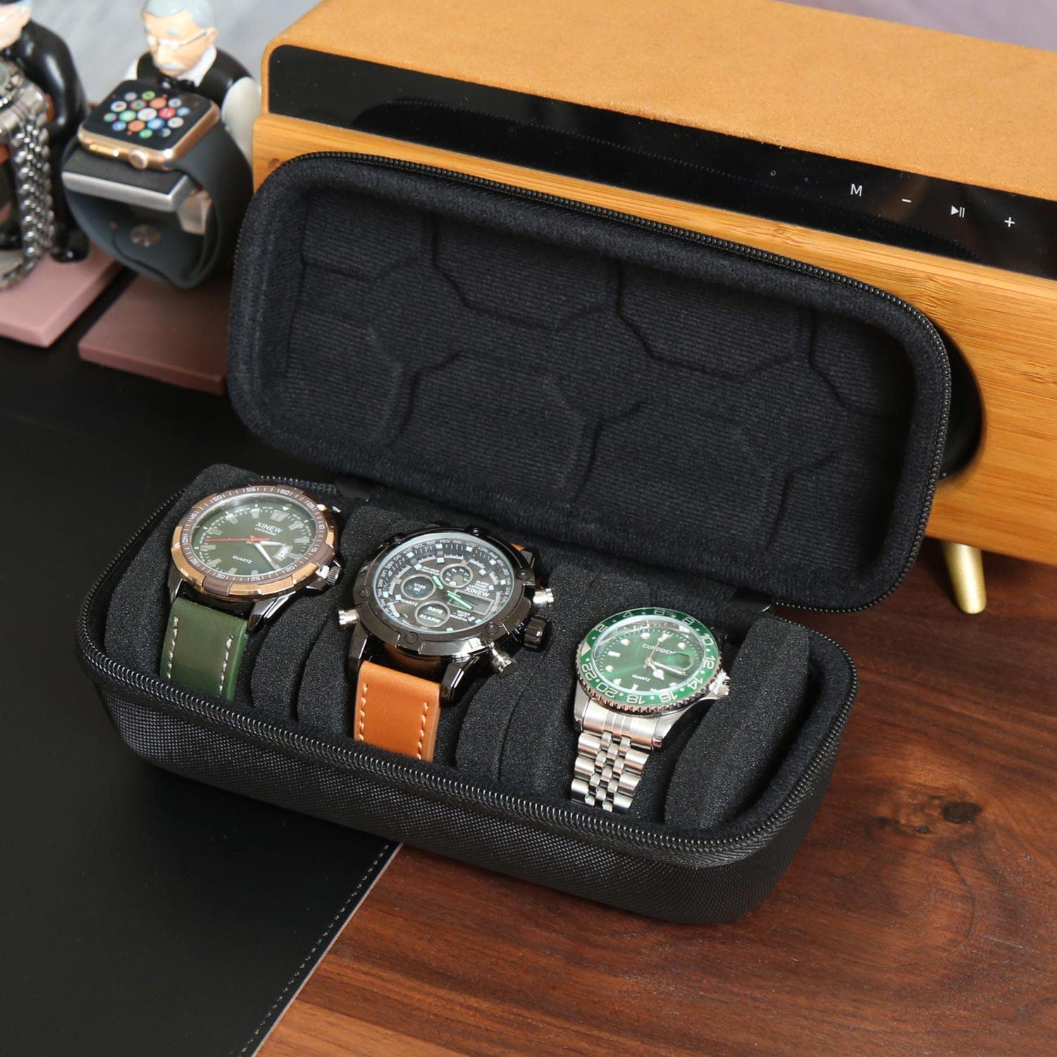 Smartwatch I Watches - Uhrenbox-Organizer für Männer oder Frauen, Uhren-Reisetasche,