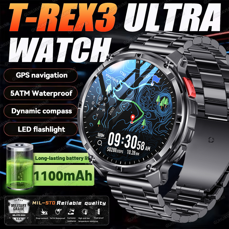 Smartwatch Military Watches For Men - 2026 neue T-Rex3 Ultra 1100 mAh