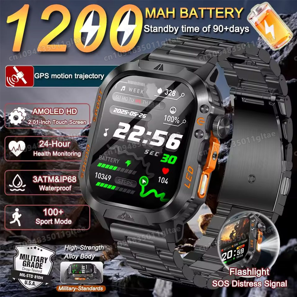 Smartwatch Military Watches For Men - 2026 Neue Militärische Smartwatch für Herren