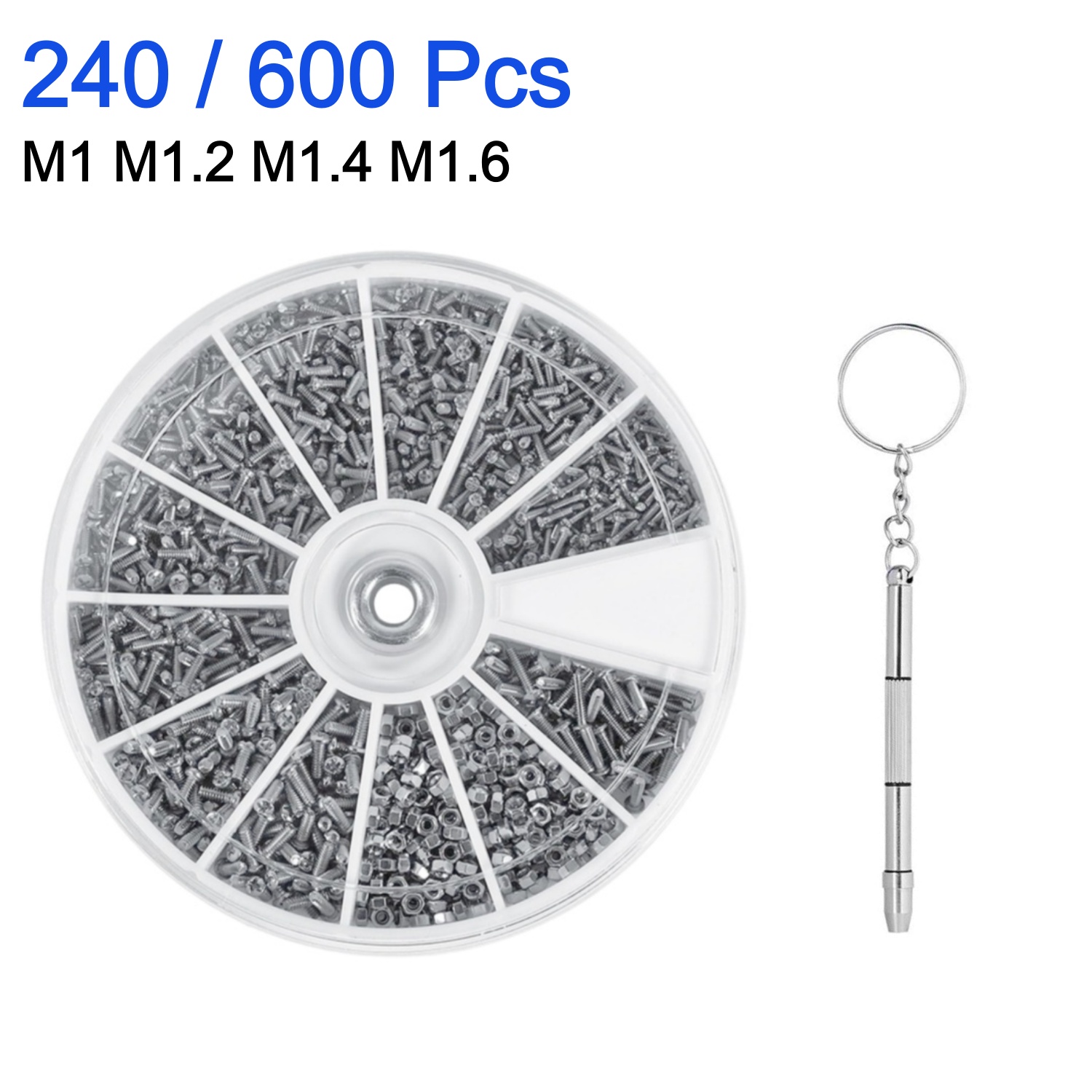 Watch Tool Repair Kit - 240/600-teiliges kleines Schrauben- und Muttern-Schraubendreher-Set, Reparaturwerkzeug