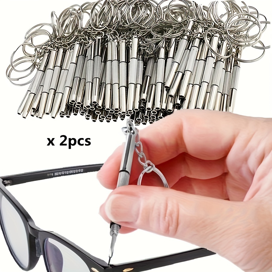 Watch Tool Repair Kit - Zwei Brillenschraubendreher aus Stahl, Brillenschraubendreher, Uhrenreparatur-Werkzeugsatz