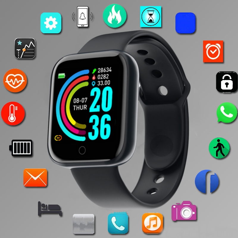 Watch Smart Y68 - Smart Uhr Sport Männer Fitness Überwachung
