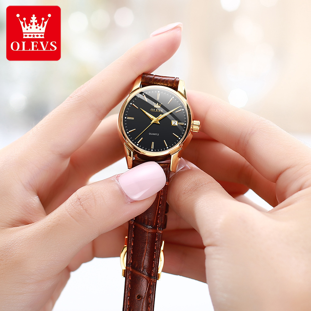 OLEVS Uhr 6898, Damenuhren, Or – Leather Watch Strap Bewertung und Preis