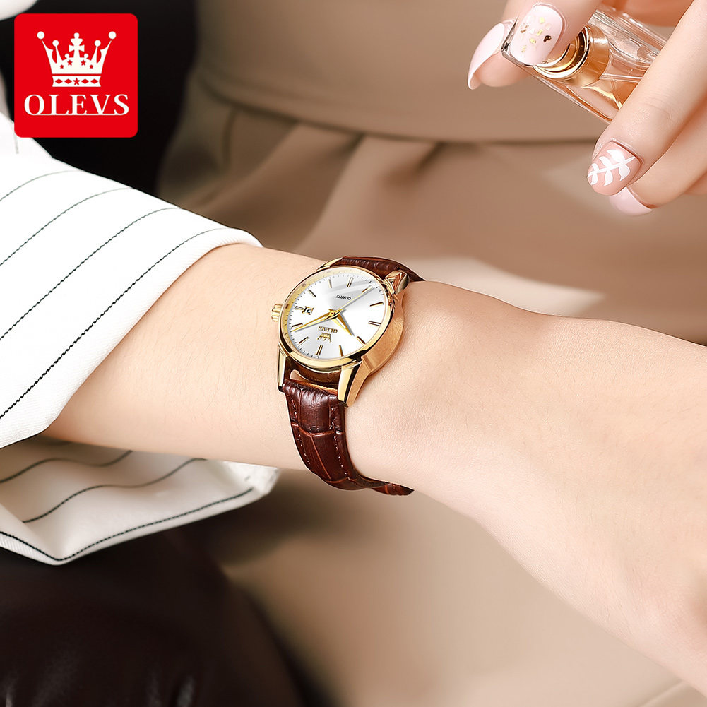 OLEVS Uhr 6898, Damenuhren, Or – Leather Watch Strap Bewertung und Preis
