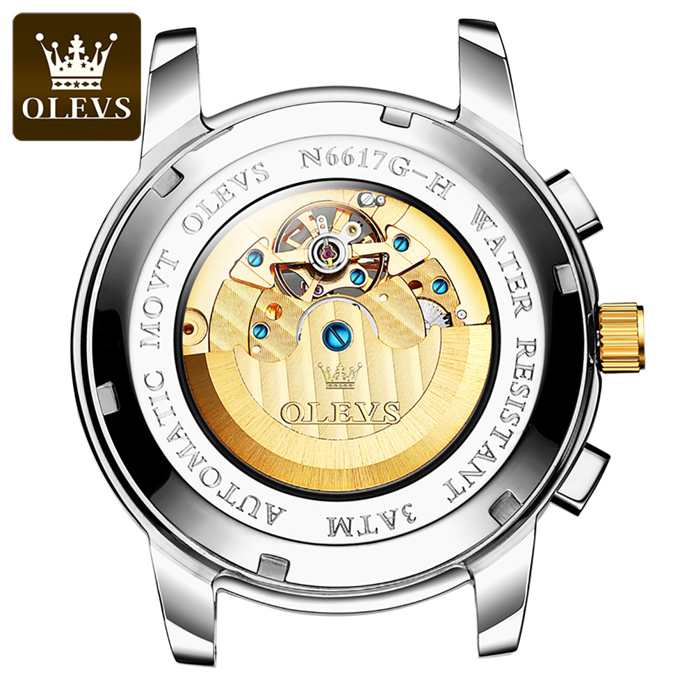 OLEVS 6617 Klassische mechanis – Leather Watch Strap Bewertung und Preis