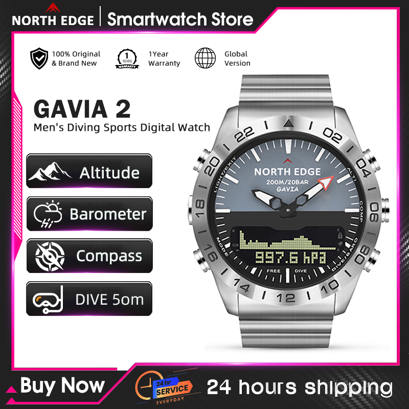 NORTH EDGE Herren-Taucheruhr,  – Smartwatch Military Watches For Men Bewertung und Preis