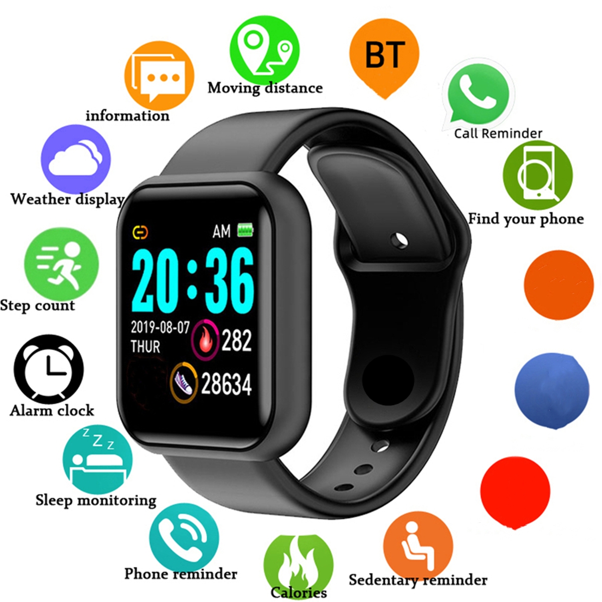 Männer Smart Uhren Farbe Bilds – Watch Smart Y68 Bewertung und Preis