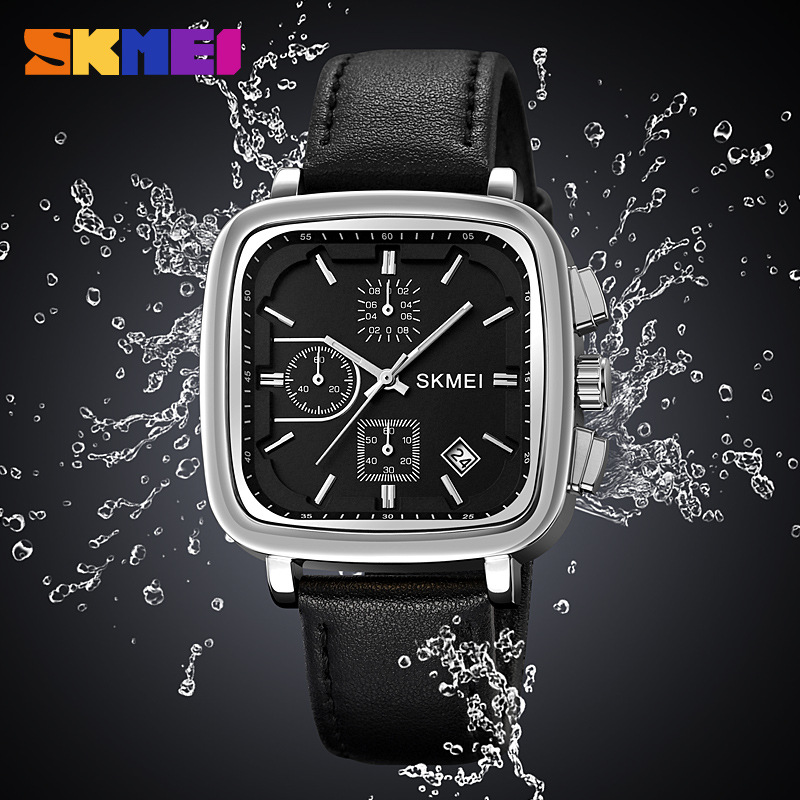 Quadratische Herrenuhr Quarz W – Leather Watch Strap Bewertung und Preis