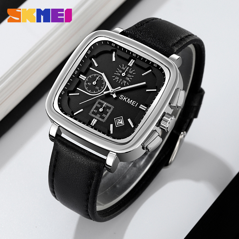 Quadratische Herrenuhr Quarz W – Leather Watch Strap Bewertung und Preis