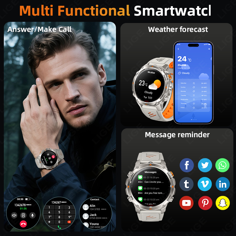 LIGE Robuste GPS Track Smart U – Smartwatch I Watches Bewertung und Preis
