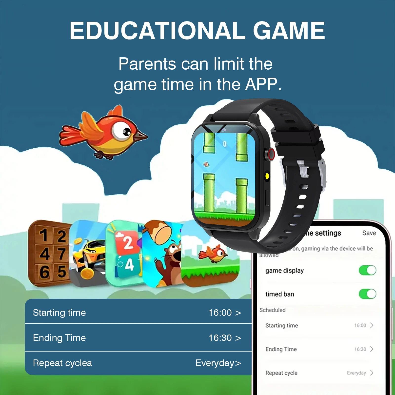 Kinder-Smartwatch, 18-Spiele,  – Smartwatch Digital Watches For Kid Girl Bewertung und Preis