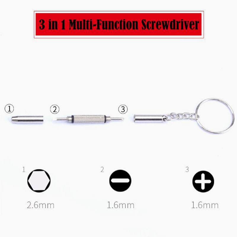 3-in-1 Brillenschraubendreher, – Watch Tool Repair Kit Bewertung und Preis