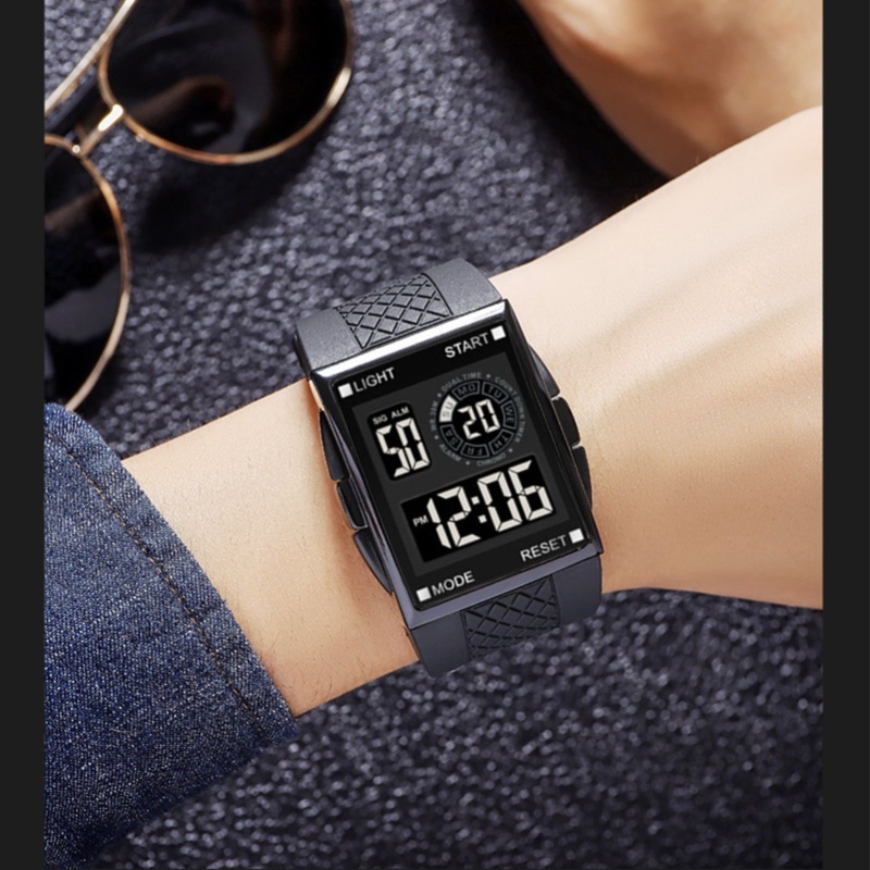 Digitale Sportuhr, wasserdicht – Leather Watch Strap Bewertung und Preis